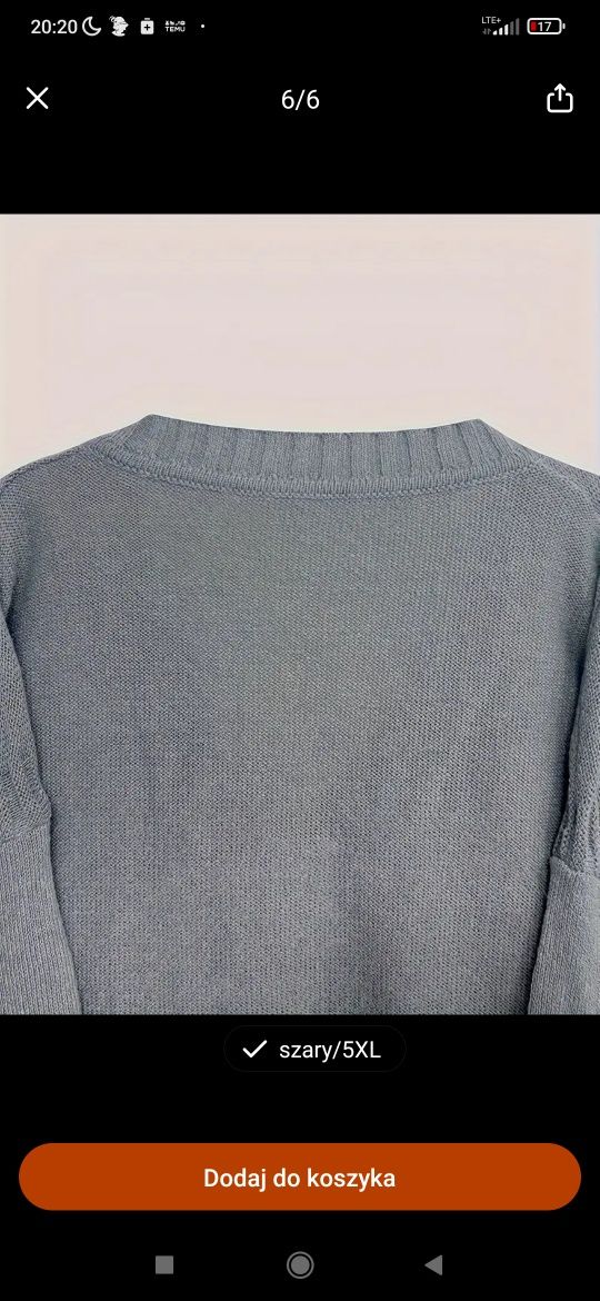 Sweter damski plus size