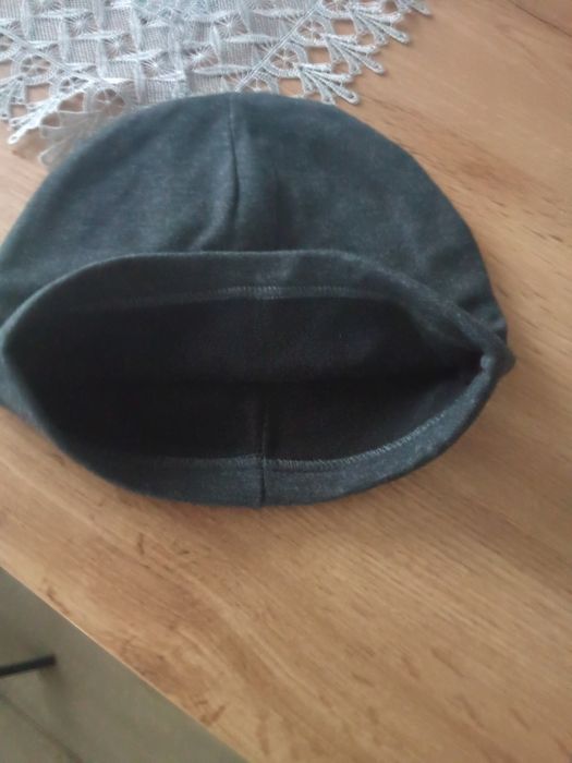 Czapka zimowa męska z polarem w środku kolor grafitowy