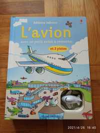 Книга детская на французском новая l'avion usborne