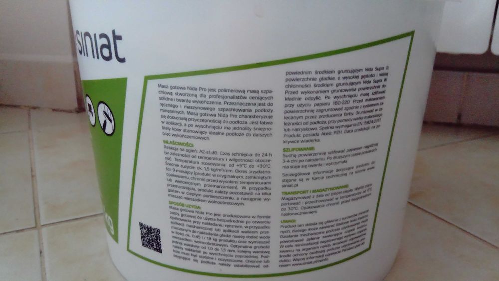 Gotowa masa szpachlowa Nida Pro 7,5 kg