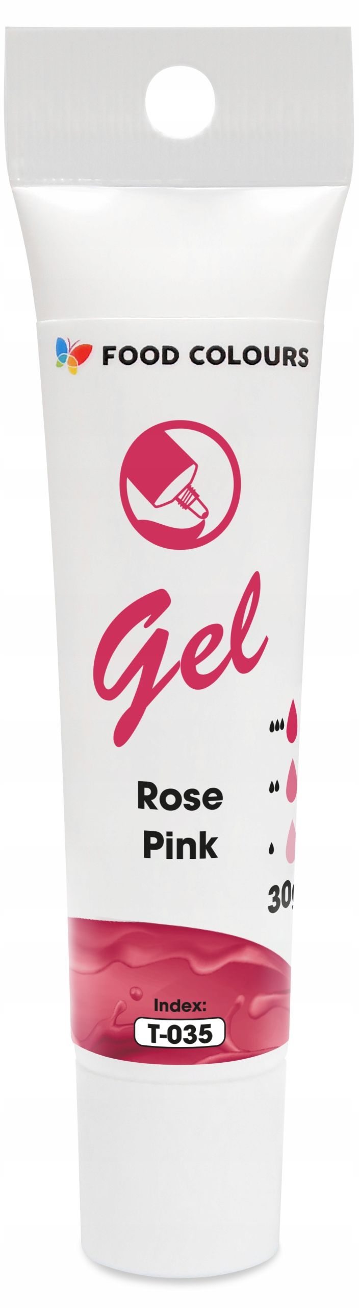 Barwnik Spożywczy W Żelu T-035 Rose Pink Różany Róż Różowy 30G