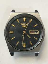 Zegarek męski SEIKO 5  Automatic z czarną tarczą używany sprawny