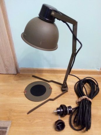Lampa wojskowa Nowa+stojak filtr metalowa