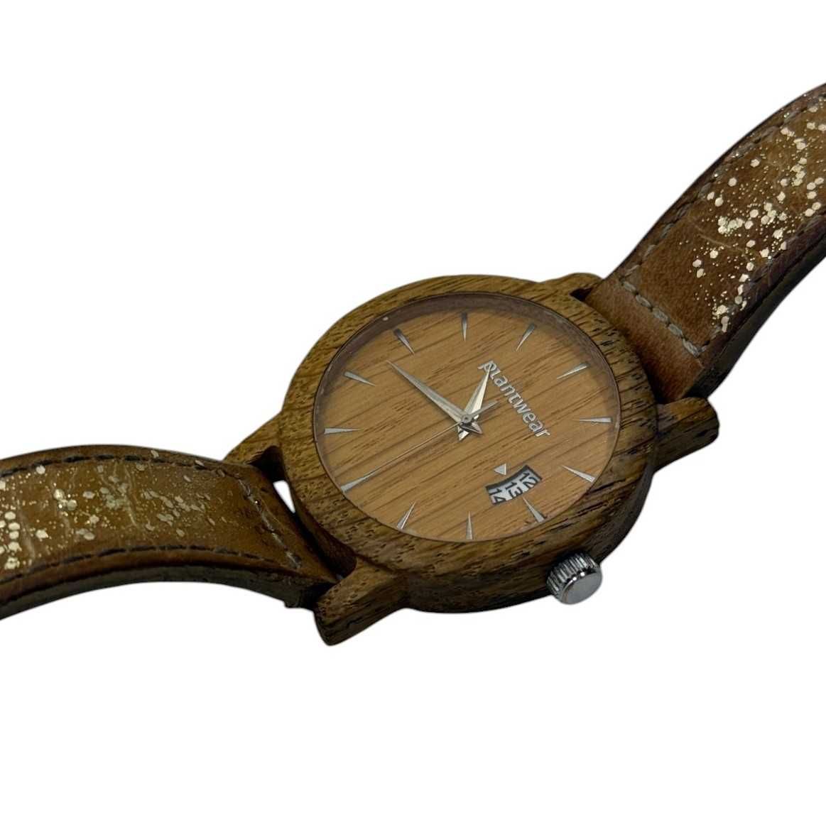 Zegarek damski Plantwear dębowy bd9600 z datownikiem