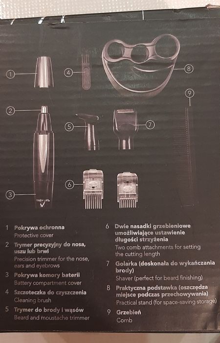 Trymer zestaw do strzyżenia 3w1 elementy