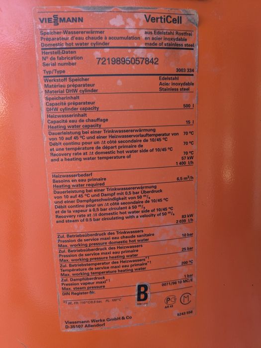 Zbiornik bufor cwu 500 L