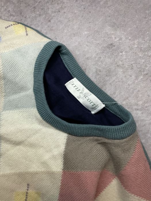 Винтажный свитер lyle Schott M-L с патчем