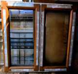OKNO 150x150, NOWE 147x142, złoty dąb 2-stronny, kolor, brązowe