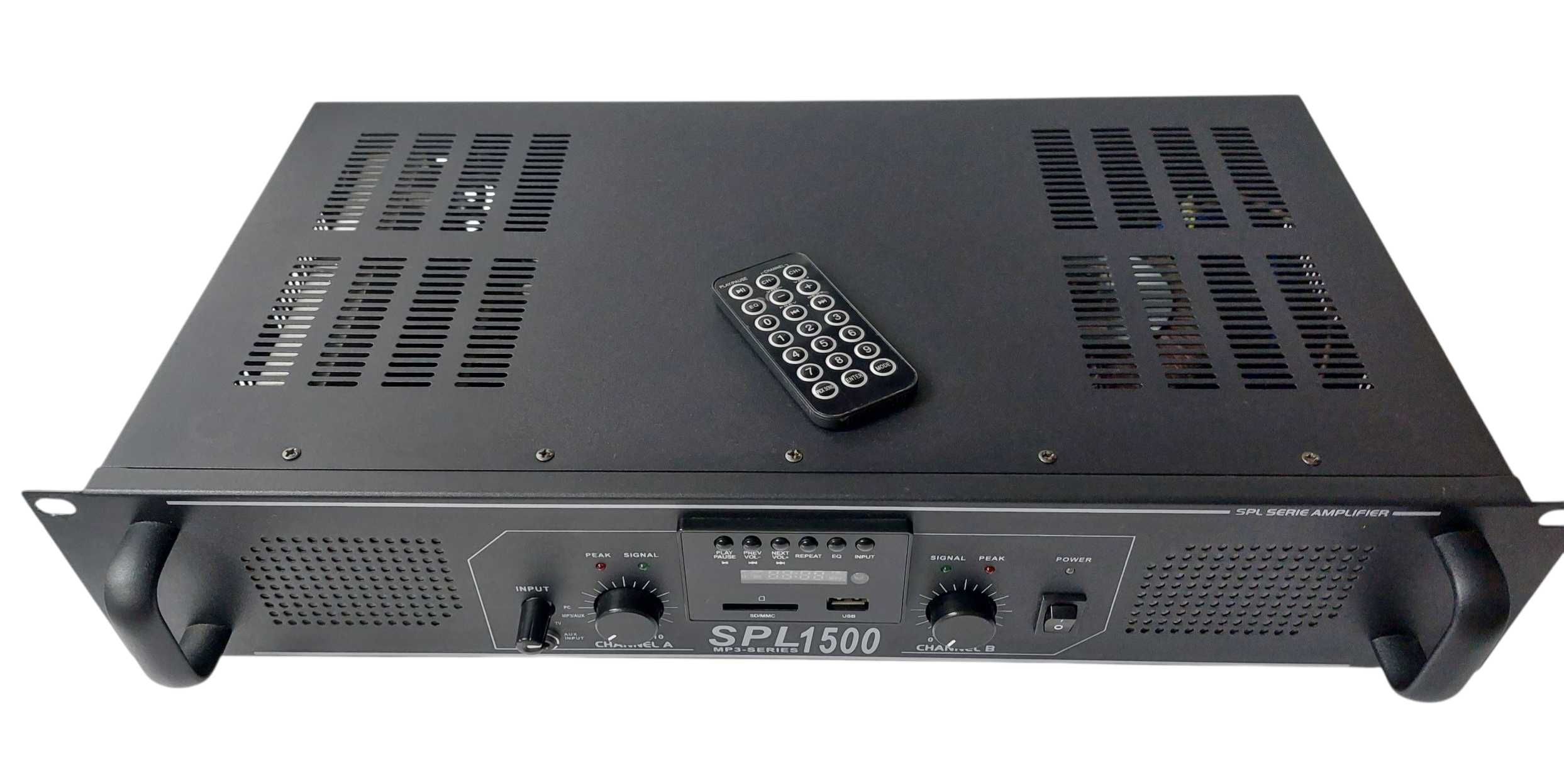 Wzmacniacz SKYTEC 1500 MP3 z Pilotem