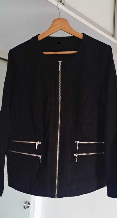 Kurtka, ramoneska, czarna, XL