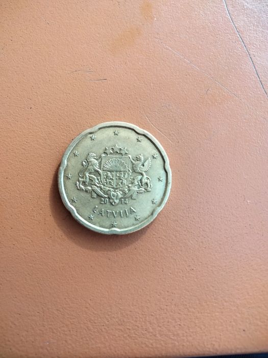 Moeda 20 cêntimos - Letónia (LATVIJA) - Ano 2014