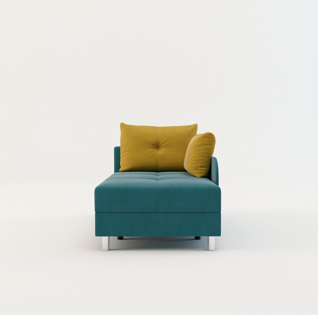 Sofa rozkładana turkusowa