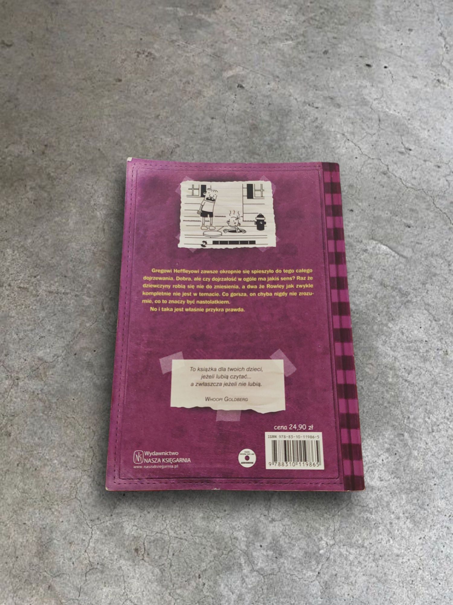 książka dla dzieci "dziennik cwaniaczka przykra prawda" jeff kinney