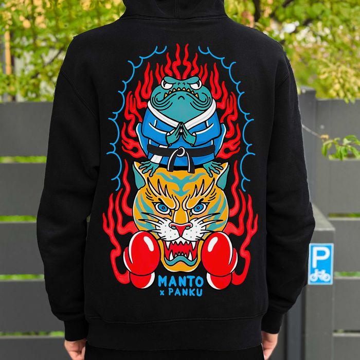 Худи черное MANTO » Strike » Манто Кофта » BIG Logo Принт » С-ХЛ