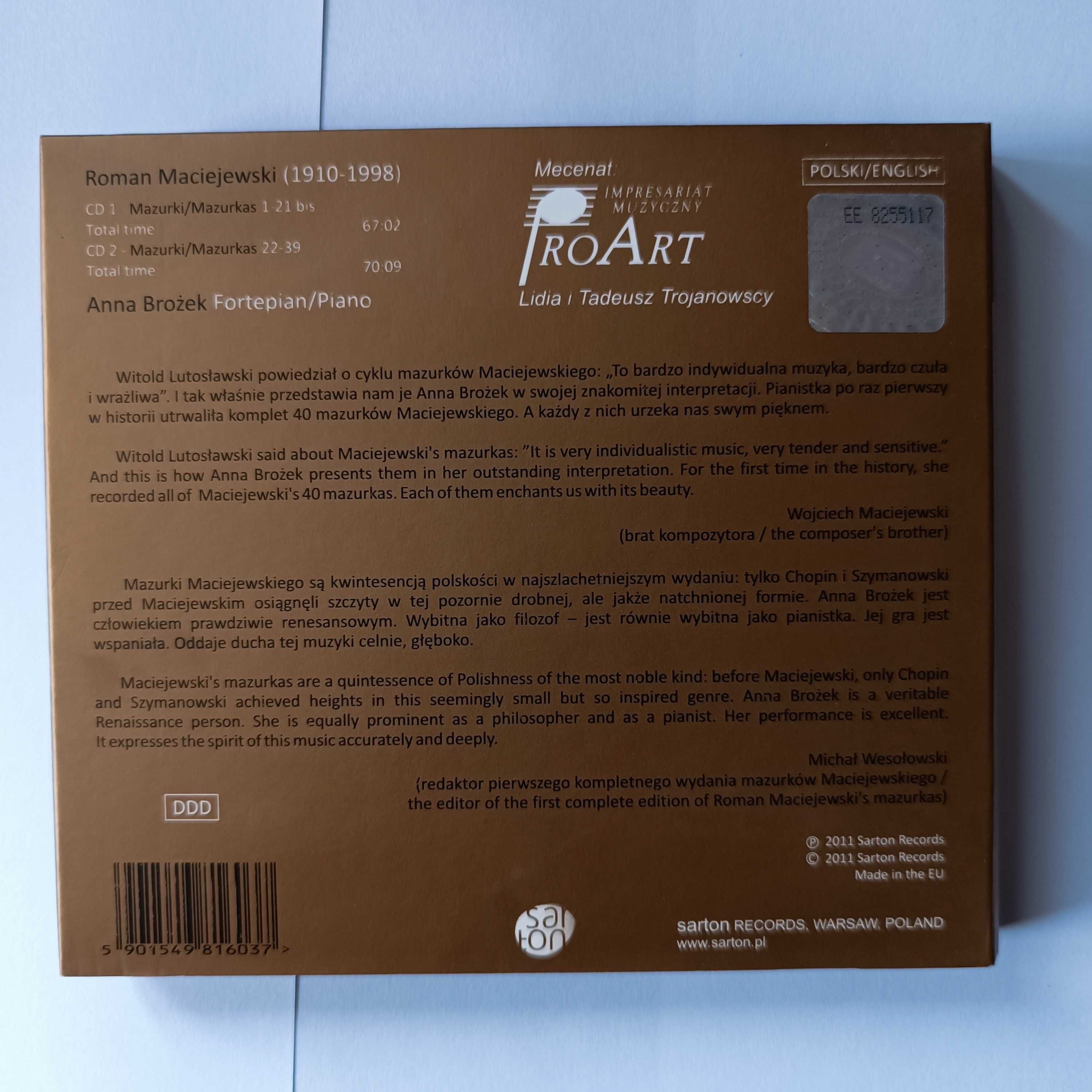 Maciejewski - Complete Mazurkas - 2 CD - rzadkość