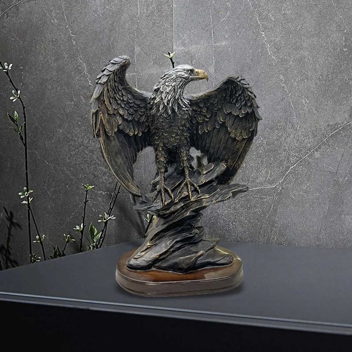 NOWA ! Statuetka Orła 26,5 cm - Stylowa Dekoracja Do Biura i Domu