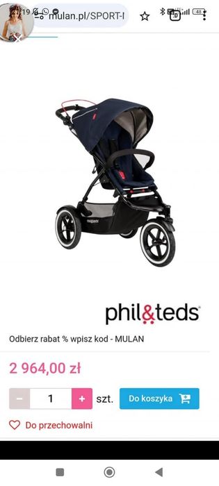 Wózek rok po roku Phil and teds