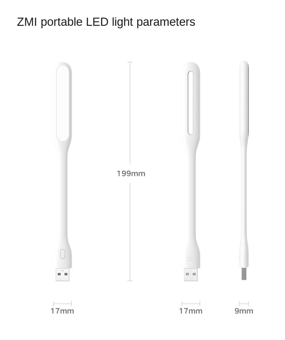 Оригинальная USB LED лампа Xiaomi ZMI AL003 2.5Вт 5 уровней