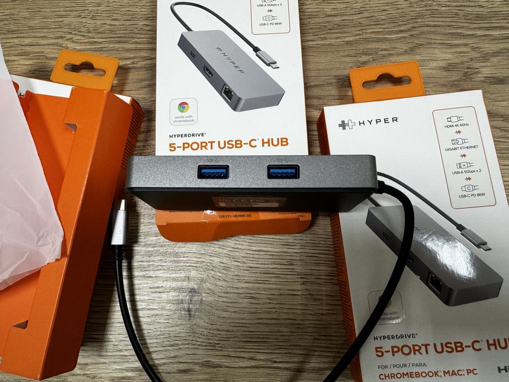 Type-C Хаб  HyperDrive 5-Port USB-C HUB