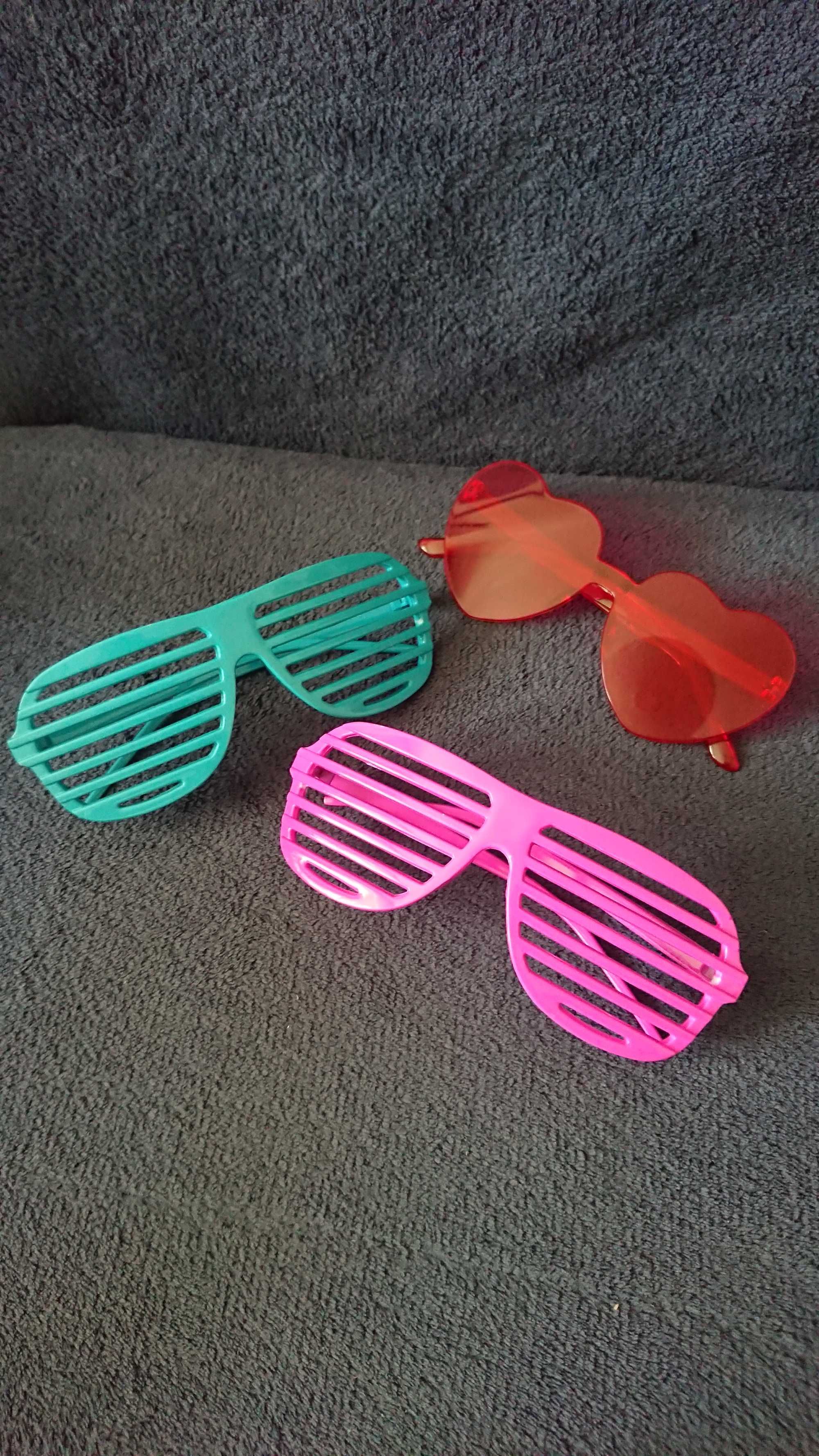 Neonowe przeciwsłoneczne okulary na imprezę + gratis