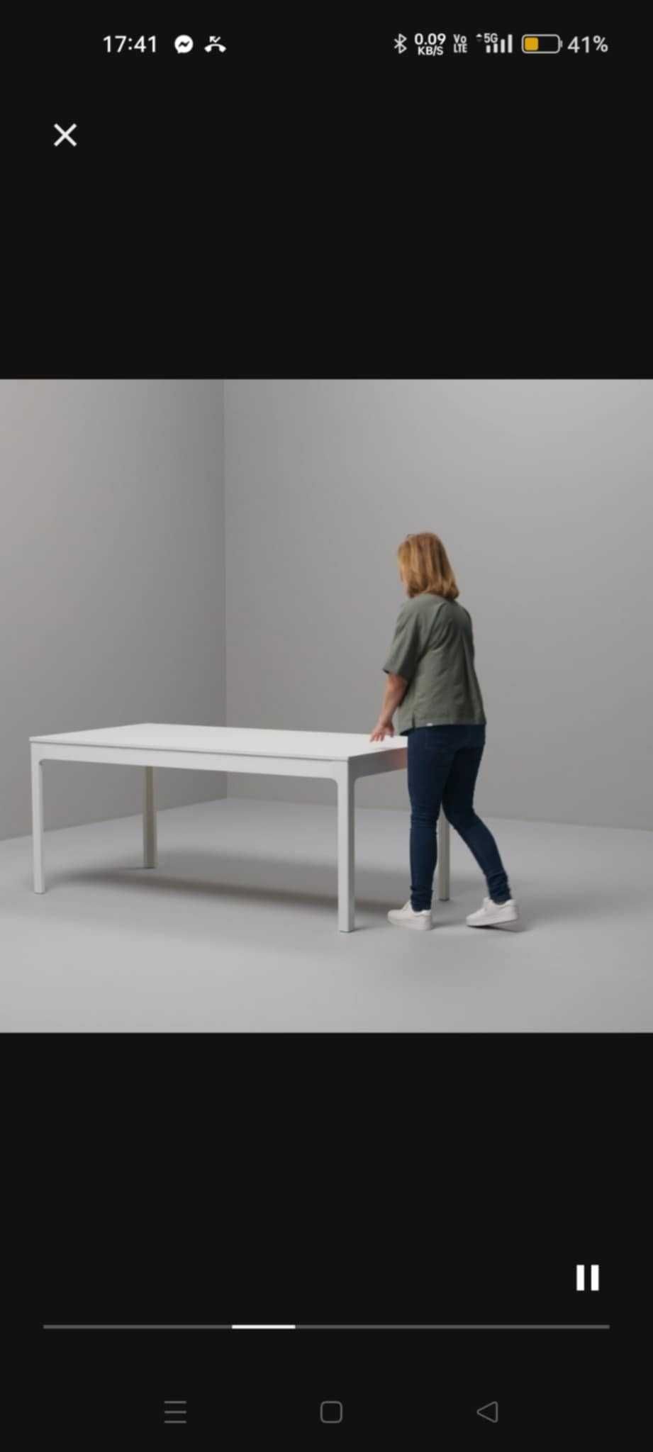 Stół rozkładany kolor biały IKEA