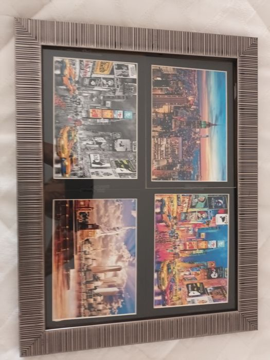 2 Molduras Metalizadas com paisagem de Nova Iorque