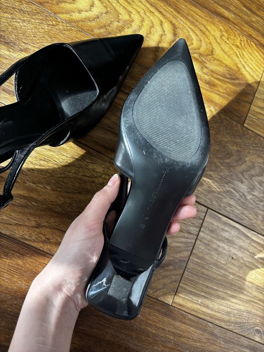 czółenka buty na niskim obcasie
