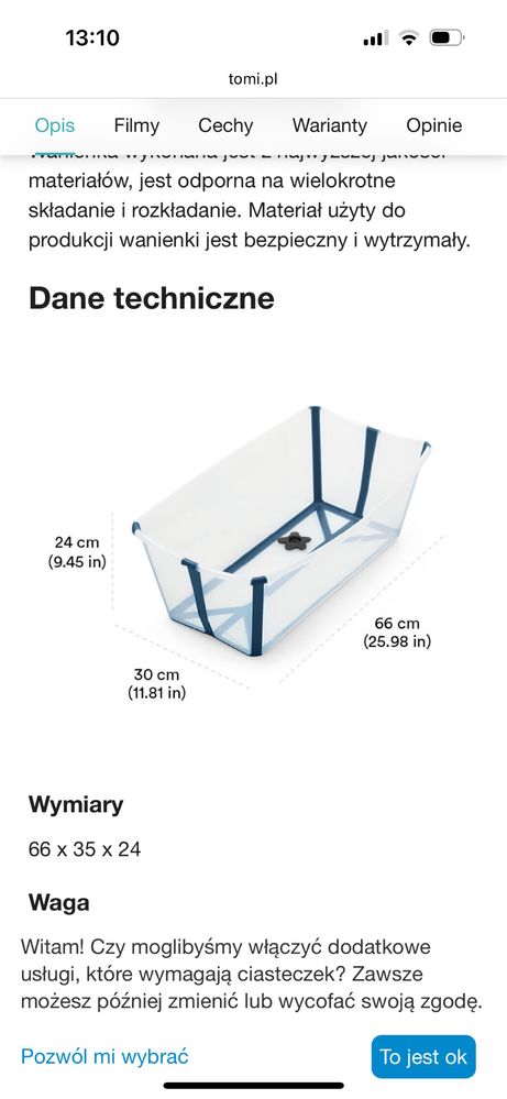 Wanienka Stokke Flexi Bath różowa