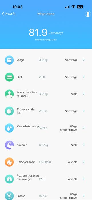 Tesla Smart Waga łazienkowa Style WiFi (TSL-HC-BF1321) Aplikacja BMI
