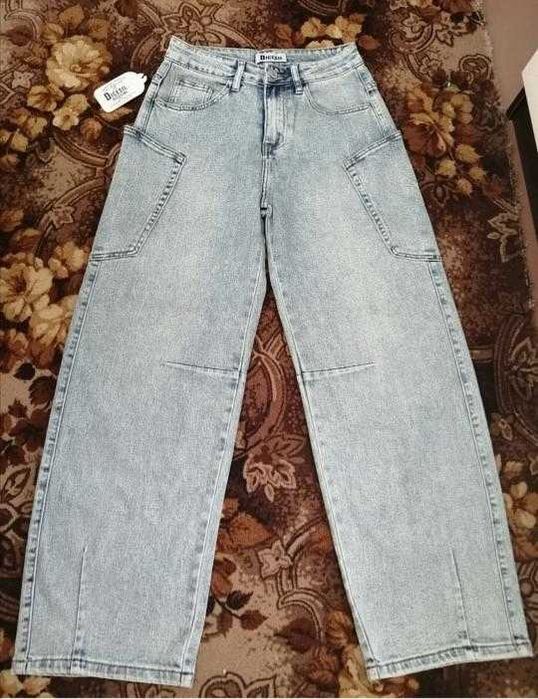 Джинси баггі блакитні