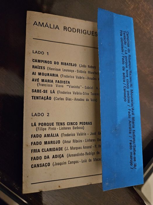 Cassete muito antiga de Amália Rodrigues