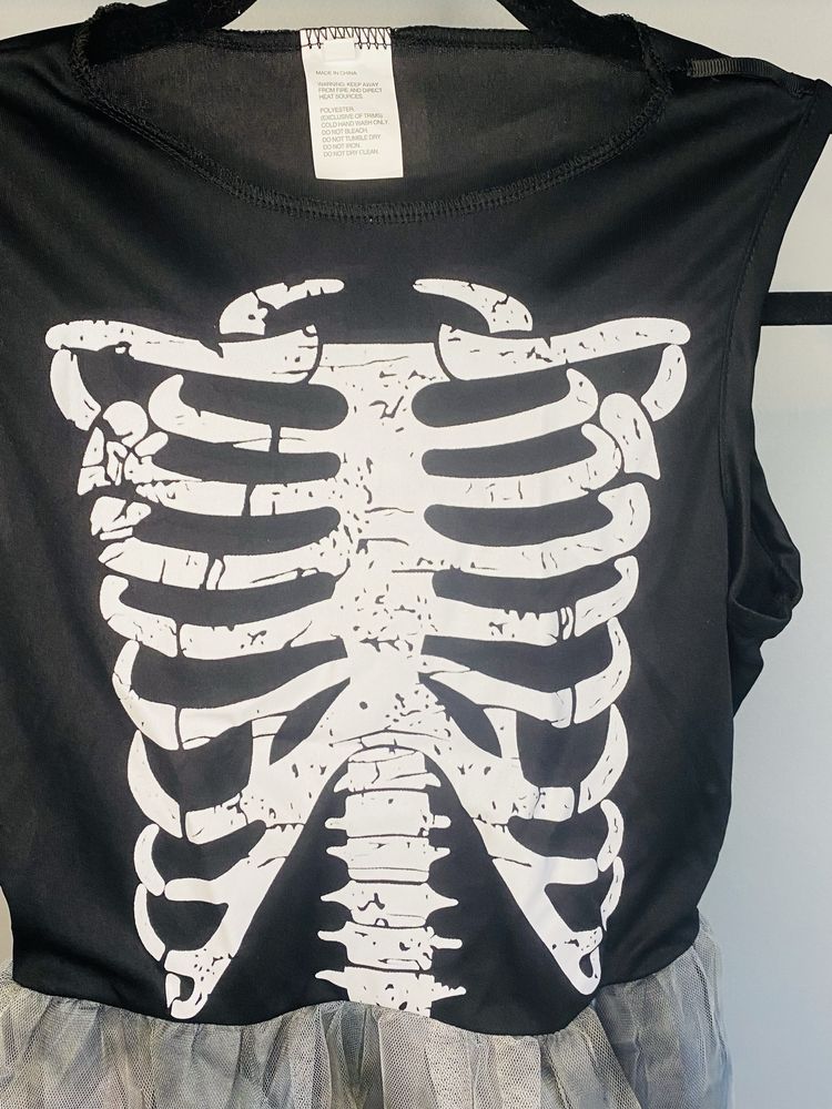 Strój przebranie na halloween wraz z dodatkami szkieletor , szkieletka