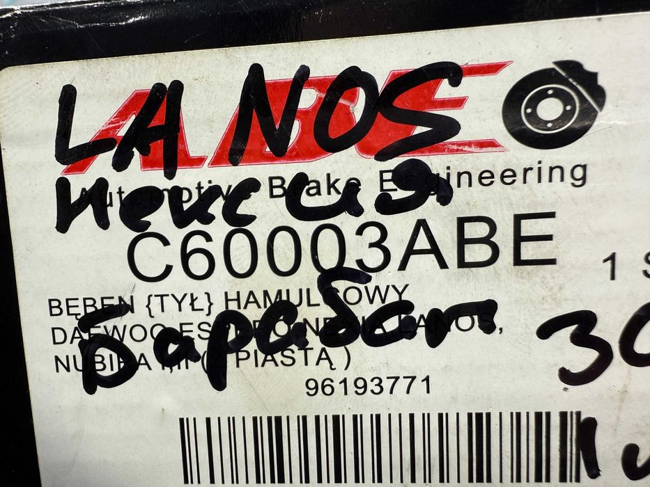 Барабан тормозной задний daewoo lanos Sens Ланос 1.4-1.6 C60003ABE