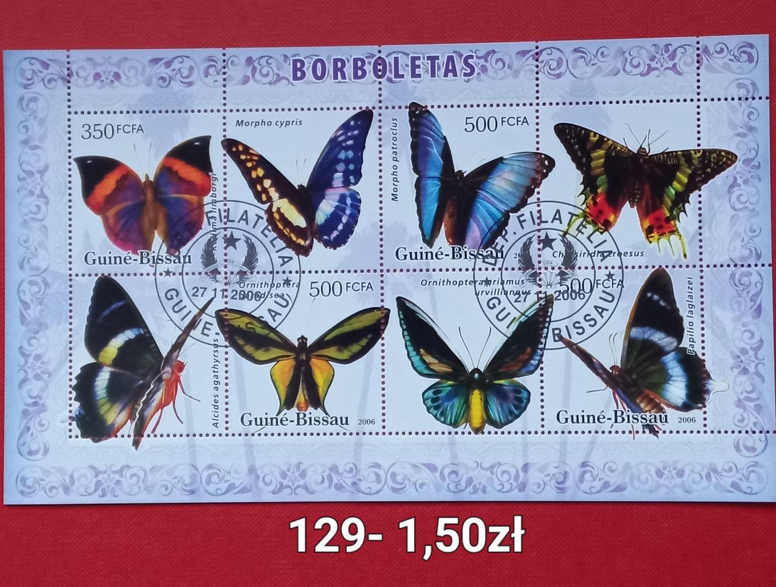 Znaczki pocztowe- fauna/motyle 2