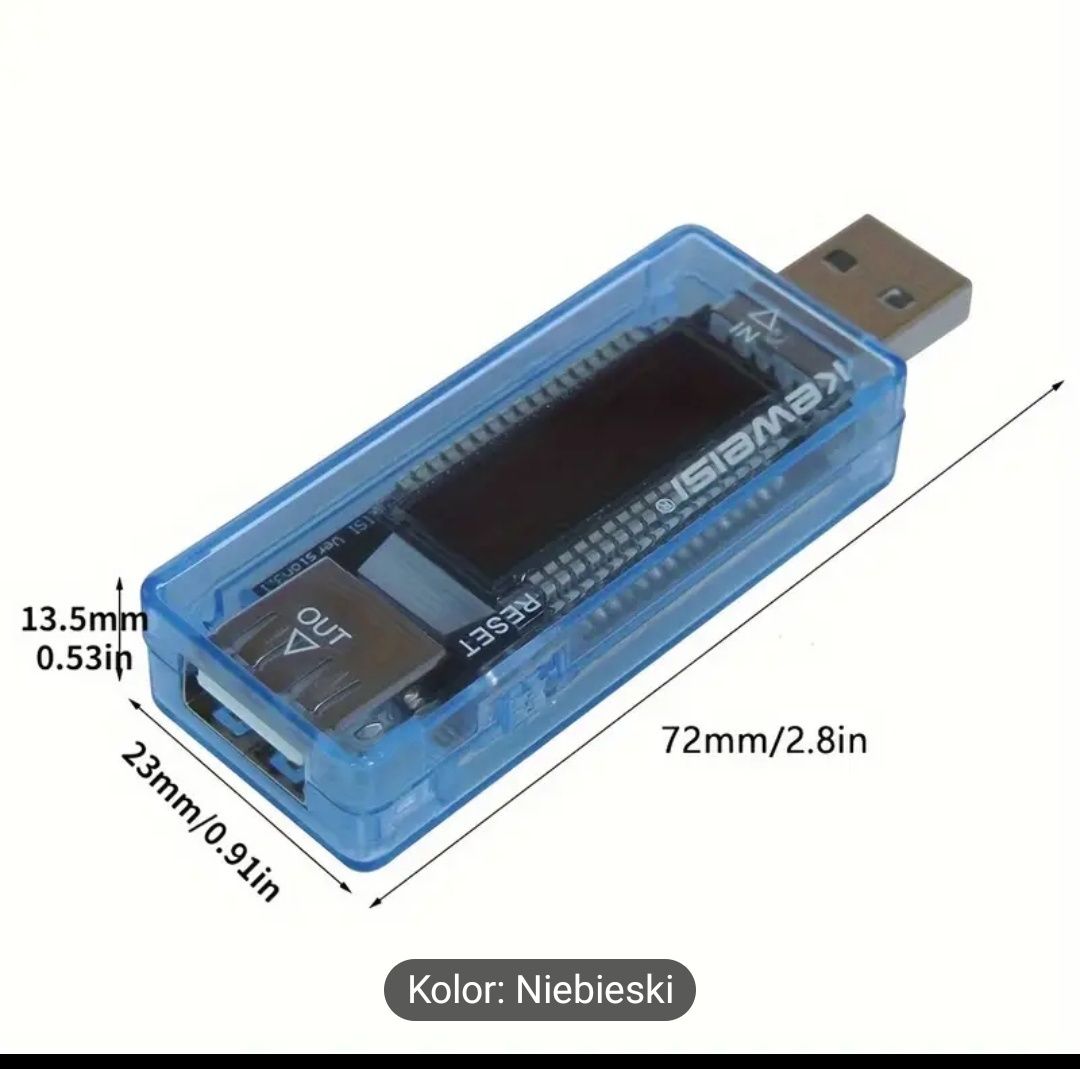 Tester miernik prądu napięcia mocy usb