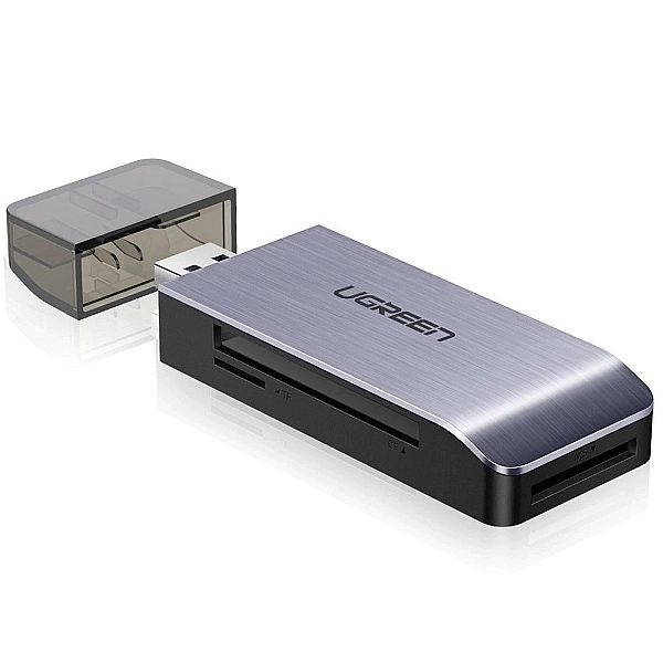 Ugreen czytnik kart Sd / micro Sd / Cf / Ms na Usb 3.0 szary (50541)
