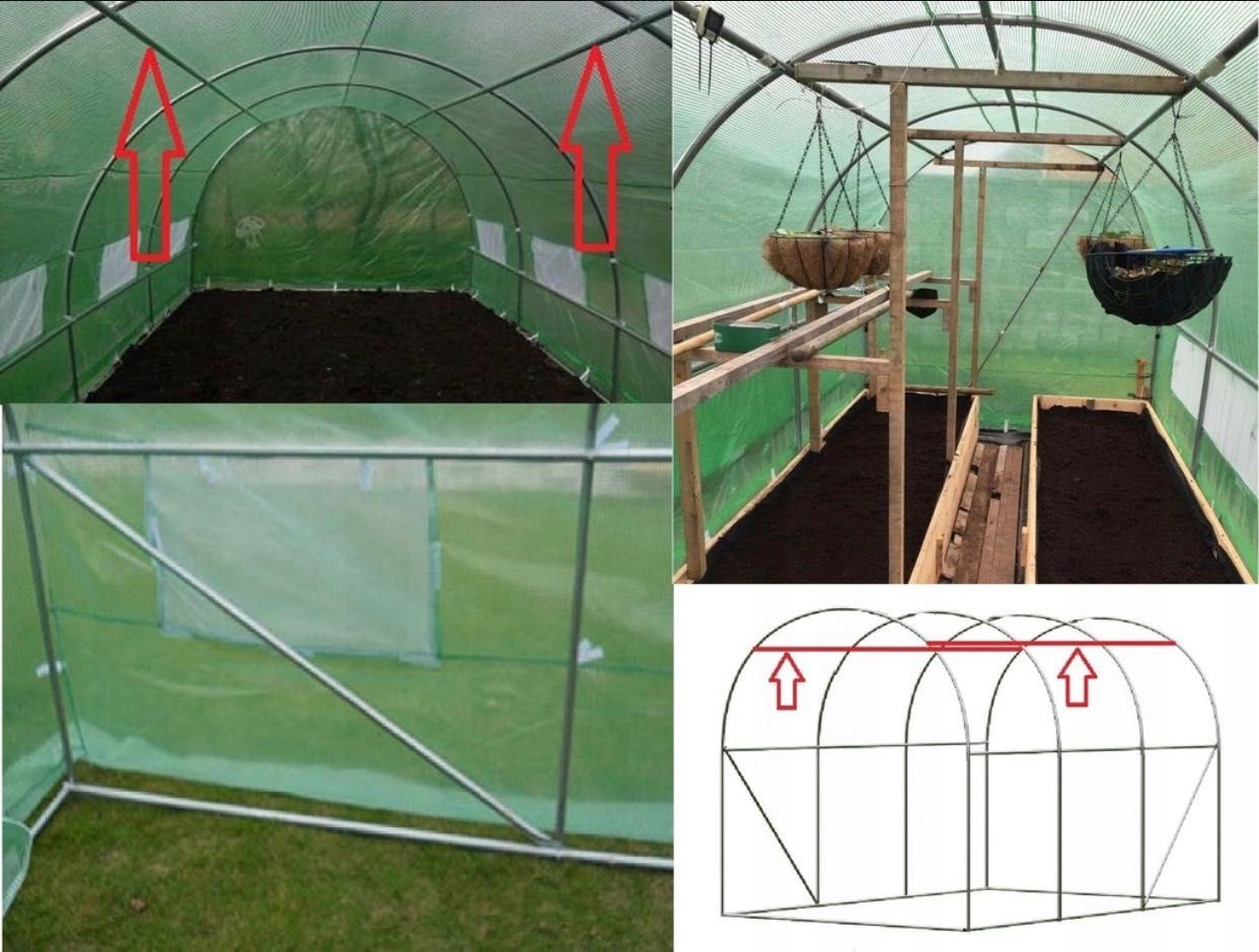 PROMOCJA Tunel foliowy Tunel ogrodowy Szklarnia 2.5x4 10m² 10m2