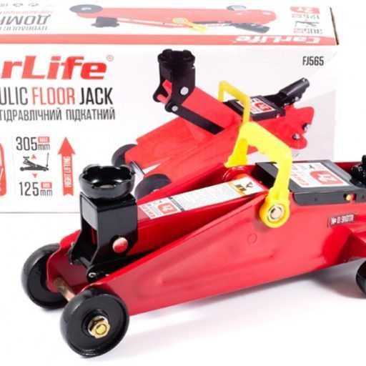Домкрат carlife Fj565 підкатний гідравлічний 2т 125-305мм