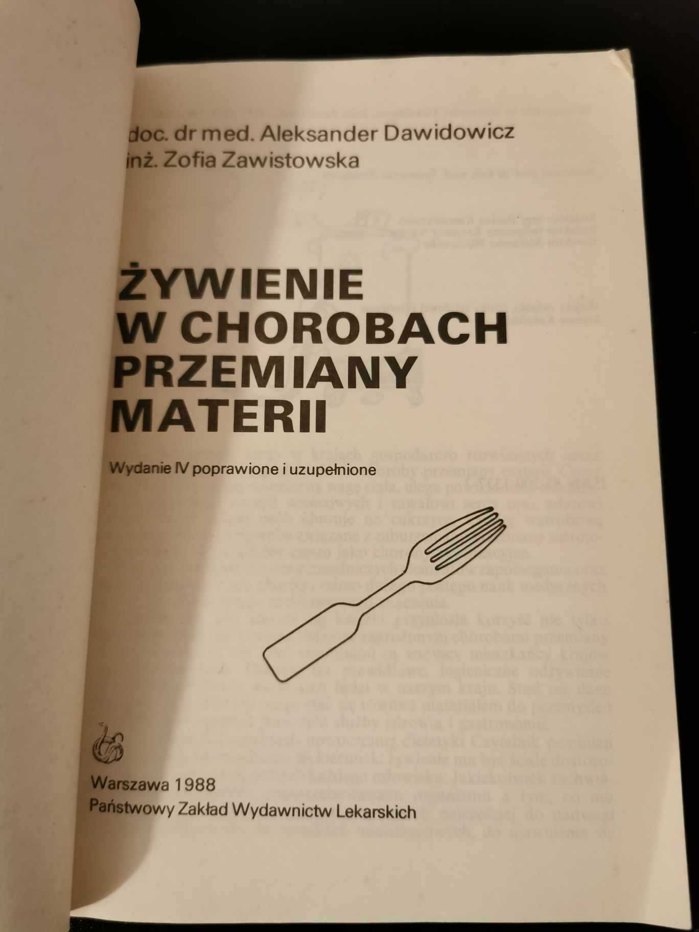 Żywienie w chorobach przemiany materii - A. Dawidowicz, Z. Zawistowska