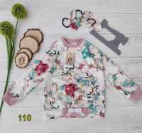 Bluza dresowa handmade dziewczęca rozmiar 110