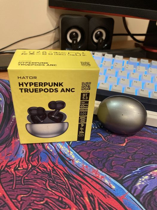 Безпровідні навушники hator hyperpunk truepods anc (hta-430) black