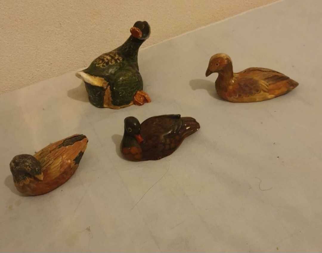 Patos Decoração em madeira antigos
