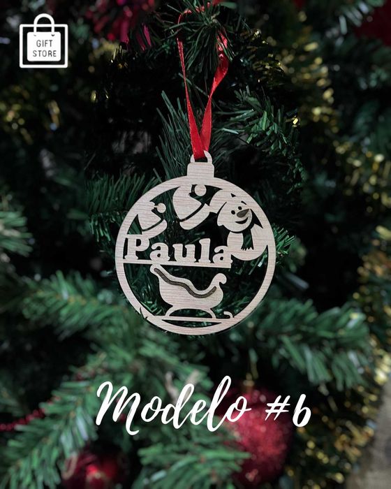 Enfeites de Natal personalizados com Nome