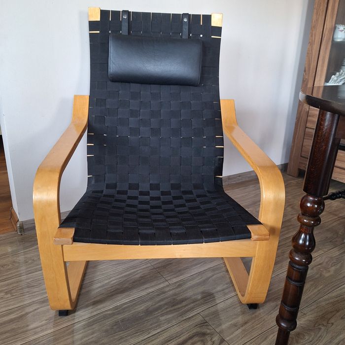 Fotel pleciony Bujak czarny