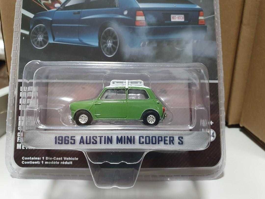 Greenlight - 1965 Austin Mini Cooper S green - roof rack - esc.1/64