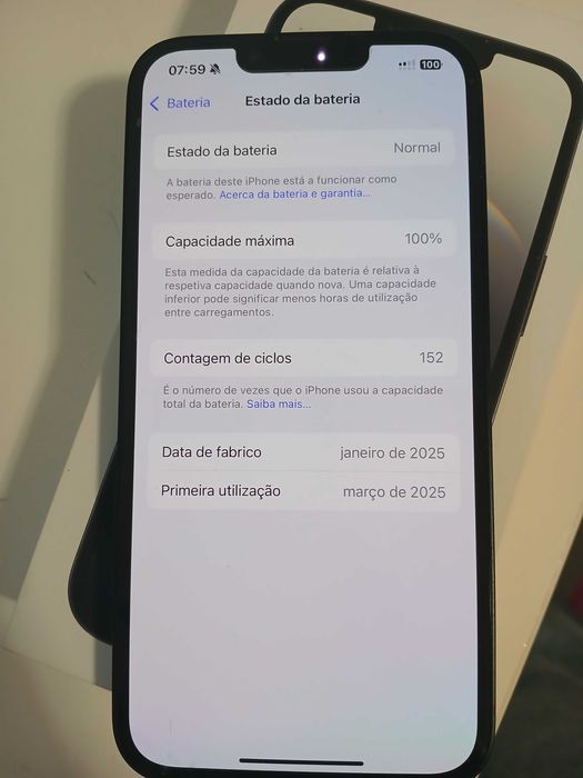 Iphone 16 e #100%Bateria#