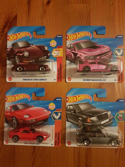 Hot wheels mercedes 500e charger hellcat  Porsche 911 cabriolet i 928