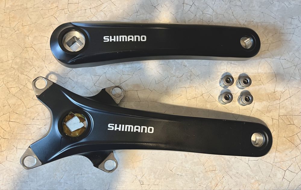 Korba shimano na kwadrat 175mm bcd104 nowa plus śruby