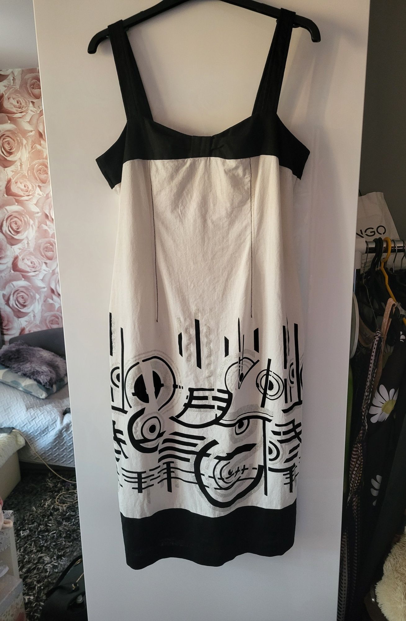 Elegancka ołówkowa sukienka z lnu, L-XL