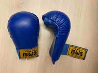 перчатки накладки для карате BWS синие, размер М
